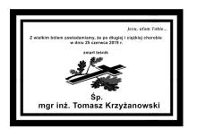 Góry i lasy żegnają Tomasza Krzyżanowskiego